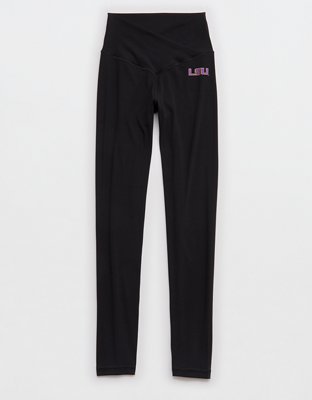 LSU Tigers OFFLINE By Aerie Crossover Legging Women's Bold Black XXL