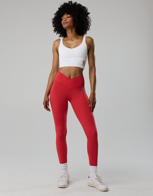Женские леггинсы Ohio State Buckeyes Offline By Aerie Crossover, цвет: Яркий красный — фото 4