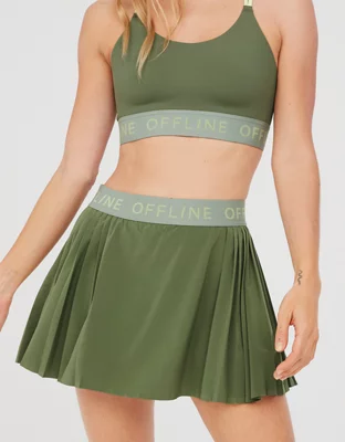 Offline by aerie goals logo pleated skort