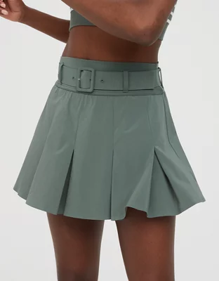 OFFLINE By Aerie Real Me Belted Pleated Skort