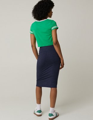 OFFLINE By Aerie The Hugger Midi Skirt