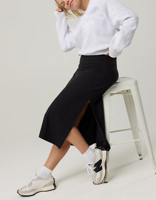 OFFLINE By Aerie Real Me XTRA Ribbed Midi Skirt
