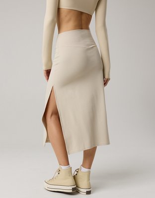OFFLINE By Aerie Real Me XTRA Ribbed Midi Skirt