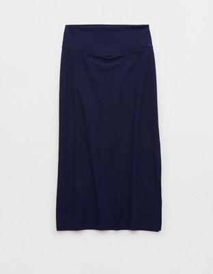 OFFLINE By Aerie Real Me XTRA Ribbed Midi Skirt