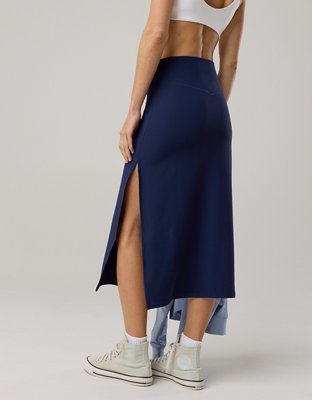 OFFLINE By Aerie Real Me XTRA Ribbed Midi Skirt