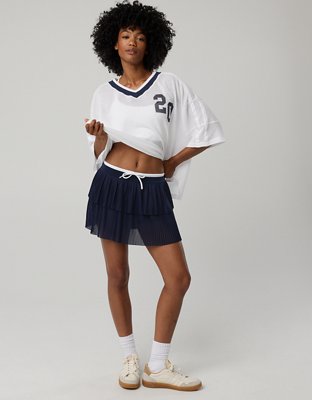 OFFLINE By Aerie Real Me Pleated Mesh Skort