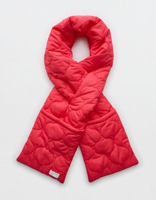 Женские шарфы Offline By Aerie Puff Love Packable, цвет: Яркий красный — фото 1