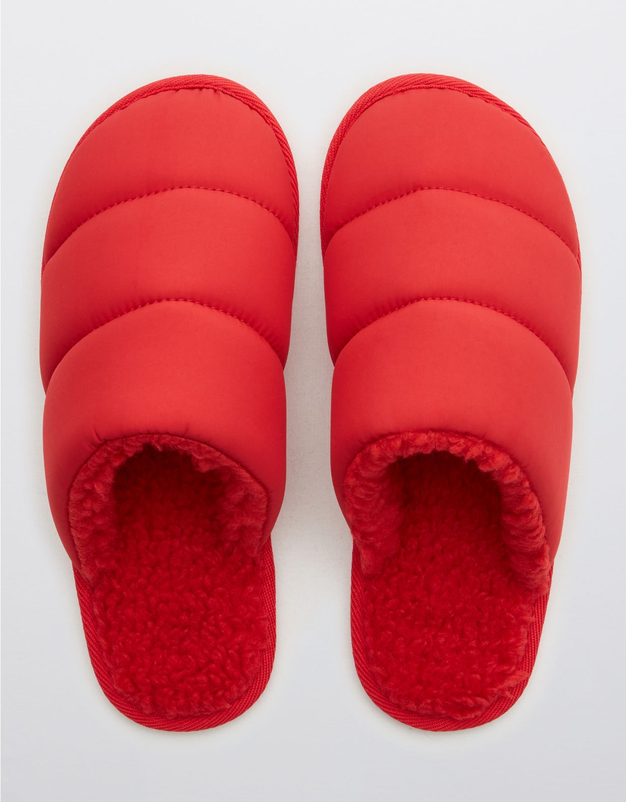 OFFLINE By Aerie Sherpa Lined Puffer Slides