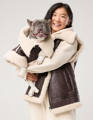 OFFLEASH By Aerie Leather Sherpa Dog Vest