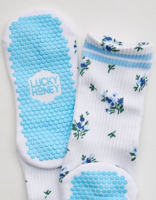 LUKCY HONEY Flower Grip Socks