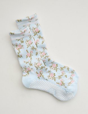 LUCKY HONEY  Vintage Rose Grip Sock