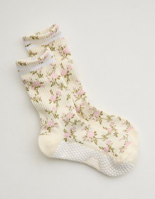 LUKCY HONEY Flower Grip Socks
