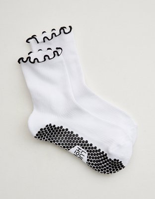 LUCKY HONEY Juliet Ruffle Grip Socks