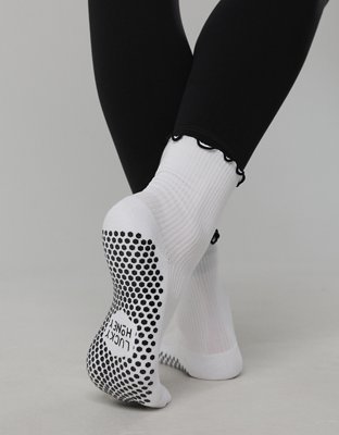 LUCKY HONEY Juliet Ruffle Grip Socks