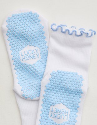LUCKY HONEY Juliet Ruffle Grip Socks