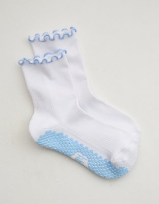 LUCKY HONEY Juliet Ruffle Grip Socks