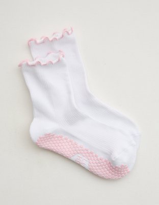 LUCKY HONEY Juliet Ruffle Grip Socks