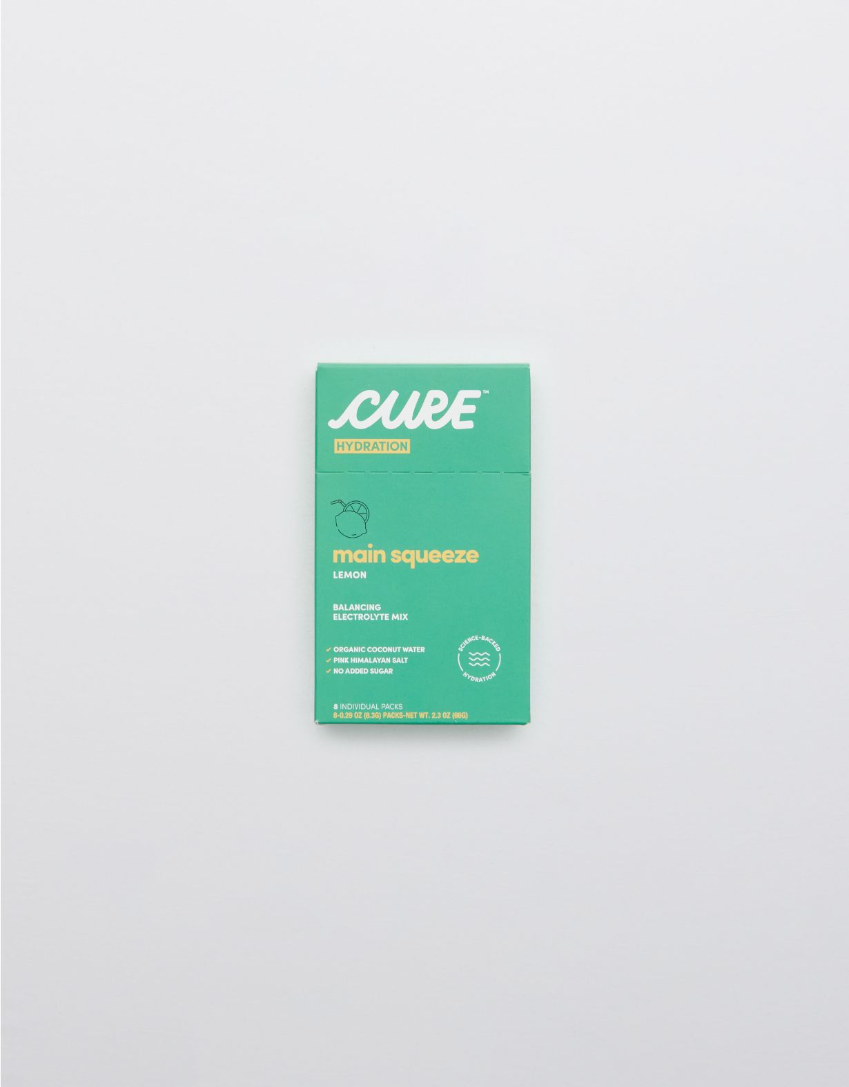 Cure Hydration Main Squeeze Lemon - 8 Ct Box