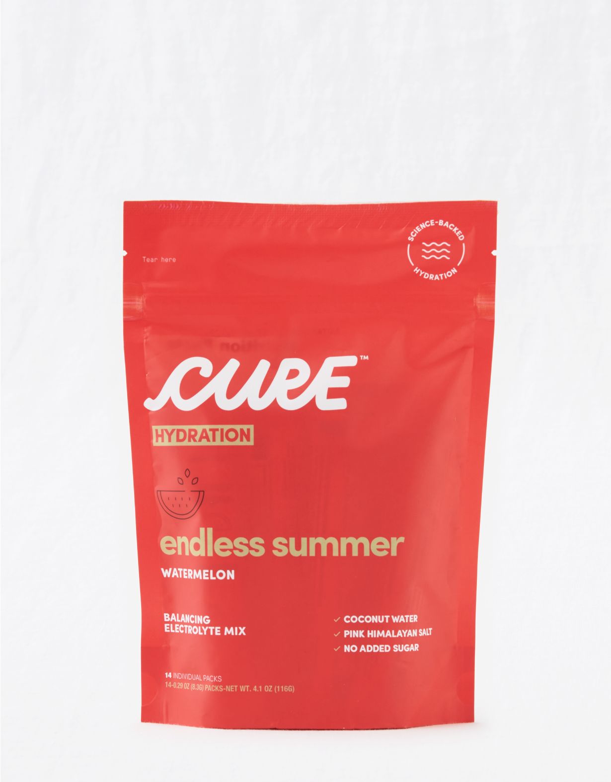 Cure Hydration Endless Summer Watermelon - 14  Ct Pouch