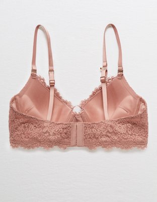 Aerie Real Power Eyelash Lace Plunge Push Up Bra