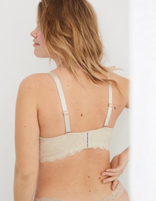 Aerie Real Power Plunge Push Up New Blooms Lace Bra