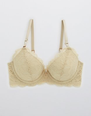 Aerie Real Power Plunge Push Up New Blooms Lace Bra