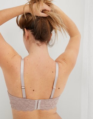 Aerie Real Power Plunge Push Up New Blooms Lace Bra