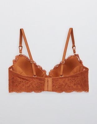 Aerie Real Power Plunge Push Up New Blooms Lace Bra