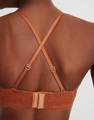 Aerie Real Power Plunge Push Up New Blooms Lace Bra