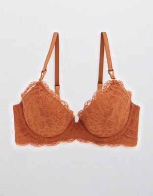 Aerie Real Power Plunge Push Up New Blooms Lace Bra