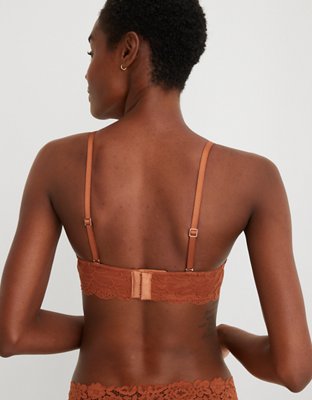 Aerie Real Power Plunge Push Up New Blooms Lace Bra