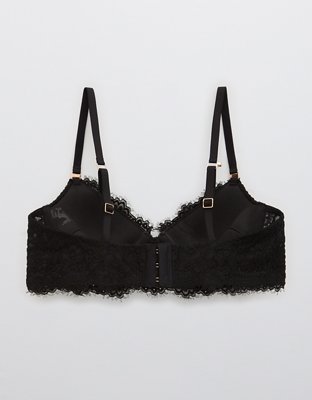 Aerie Real Power Plunge Push Up Eyelash Lace Bra