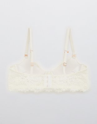 Aerie Real Power Plunge Push Up Eyelash Lace Bra