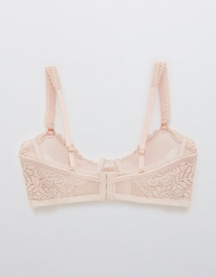 Aerie Real Power Plunge Push Up Far Out Lace Bra