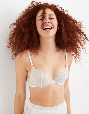 Aerie Real Power Firework Lace Unlined Bandeau Bra