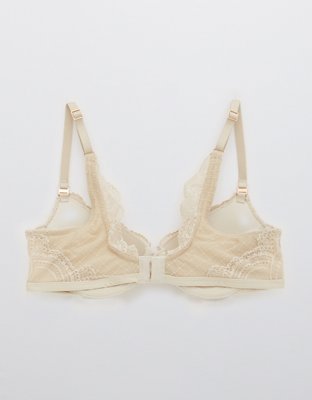 Aerie Real Power Plunge Push Up Slumber Party Lace Bra