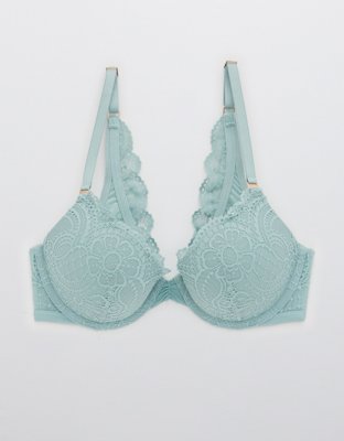 Buy Aerie Real Power Plunge Push Up Paisley Lace Bra online