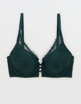 Aerie Real Power Plunge Push Up Eyelash Lace Bra