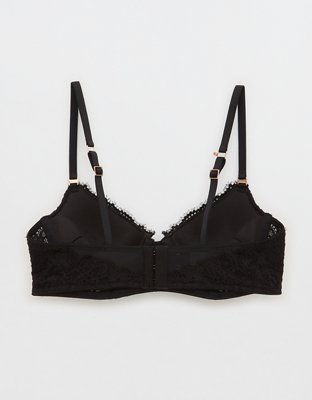 Show Off Eyelash Lace Plunge Push Up Bra