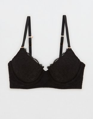 Aerie Real Power Balconette Poppy Lace Bra