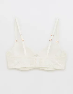 Aerie Real Power Plunge Push Up Eyelash Lace Bra