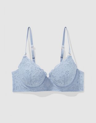 Show Off Eyelash Lace Plunge Push Up Bra