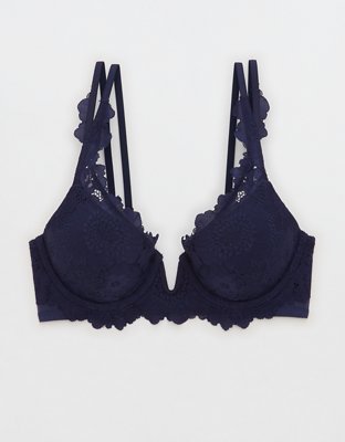 Aerie Real Power Bra balconette ligeramente relleno con encaje New Blooms