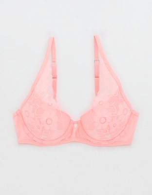 Aerie Real Power Plunge Push Up Joy Lace Bra