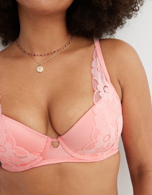 Show Off Plunge Push Up Real Lace Bra