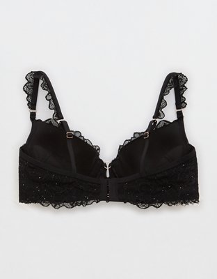 Show Off Summer Sparkle Lace Plunge Push Up Bra