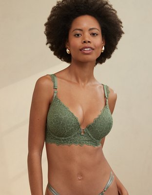 Show Off Summer Sparkle Lace Plunge Push Up Bra