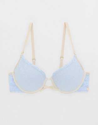 Show Off Vintage Lace Plunge Push Up Bra