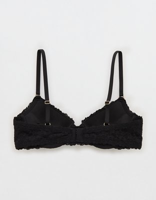 Show Off Vintage Lace Plunge Push Up Bra
