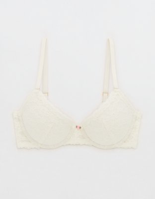 Show Off Vintage Lace Plunge Push Up Bra